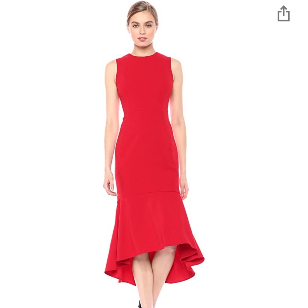 Calvin Klein Dress - Red Flounce Hem